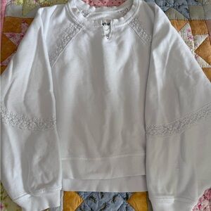 Aerie Sweatshirt with Crochet Detail